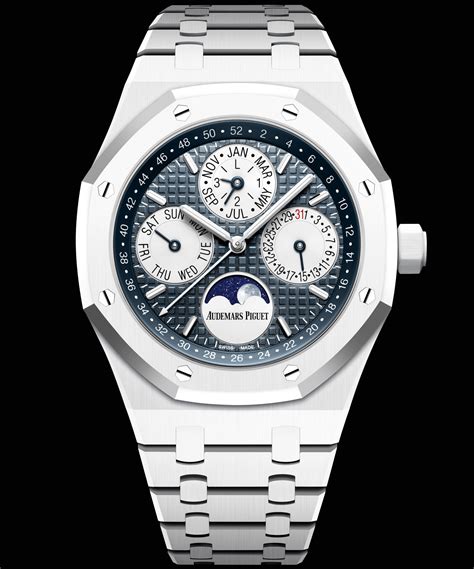 audemars piguet royal oak perpetual calendar in white ceramic